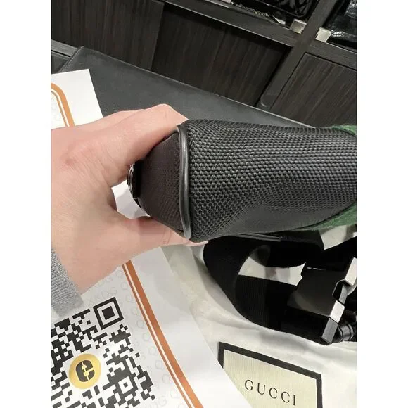 Gucci Techno Web Stripe Belt Bag W/Duster & Authenticity Retail $1400